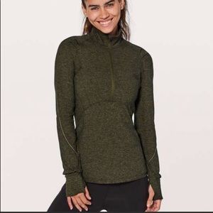Lululemon Extra Mile Half Zip Up Reflective Top